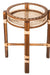 Rattan Tray Utility Table - Brown / Teakwood, cane / L: 18’’ W: 18’’ H: 24’’ - Furniture