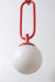 red chain linkage pendant light