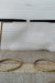 Ring Side Table - L:18’’ x B:18’’ x H:23’’ In Inches / Black Distressed/Charcoal Sheesham Top; Gold PVD Stainless Steel