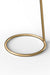 Ring Side Table - L:18’’ x B:18’’ x H:23’’ In Inches / Black Distressed/Charcoal Sheesham Top; Gold PVD Stainless Steel