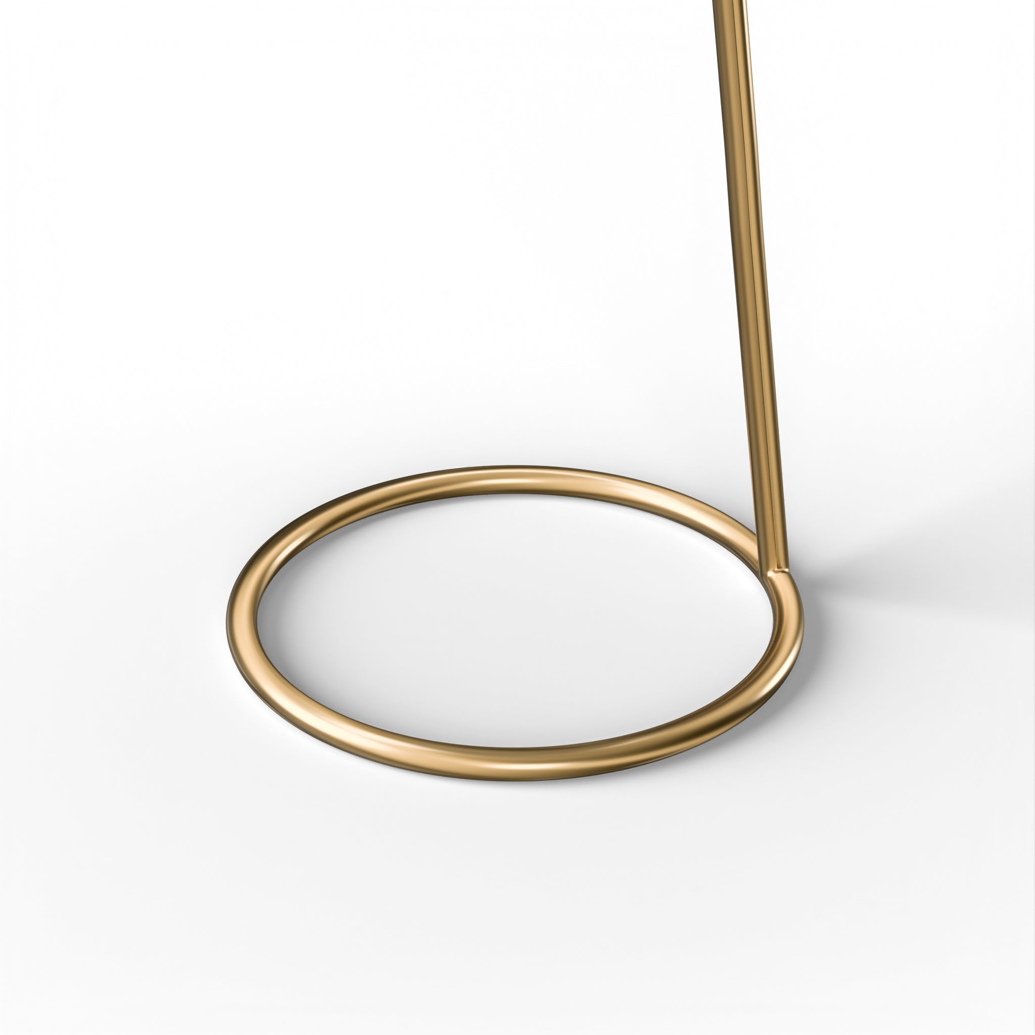 Ring Side Table - L:18’’ x B:18’’ x H:23’’ In Inches / Black Distressed/Charcoal Sheesham Top; Gold PVD Stainless Steel