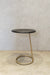 Ring Side Table - L:18’’ x B:18’’ x H:23’’ In Inches / Black Distressed/Charcoal Sheesham Top; Gold PVD Stainless Steel