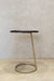 Ring Side Table - L:18’’ x B:18’’ x H:23’’ In Inches / Black Distressed/Charcoal Sheesham Top; Gold PVD Stainless Steel