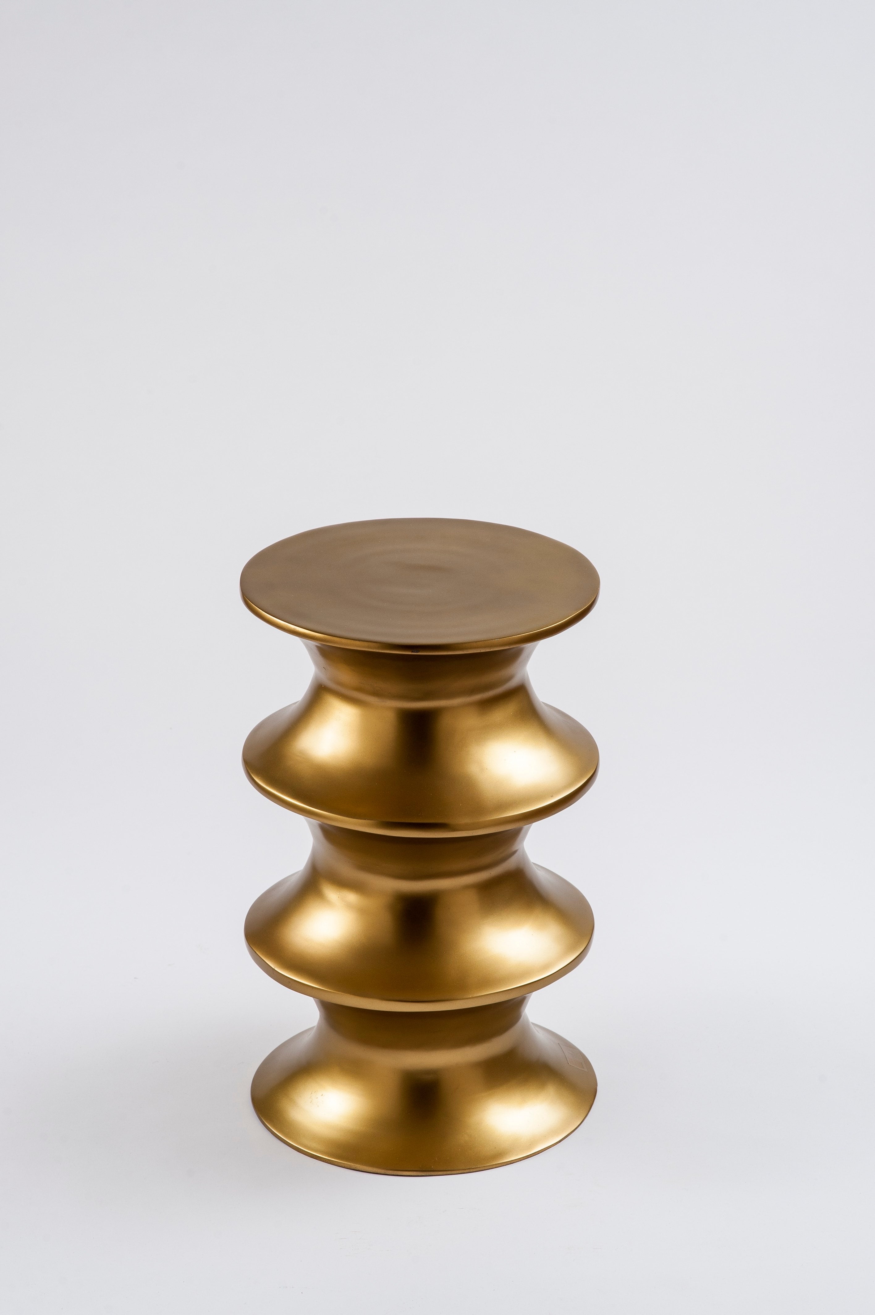 Ripple Side Table - Gold / Aluminium / 12’’ x 12’’ x 18’’ - Indoor Furniture