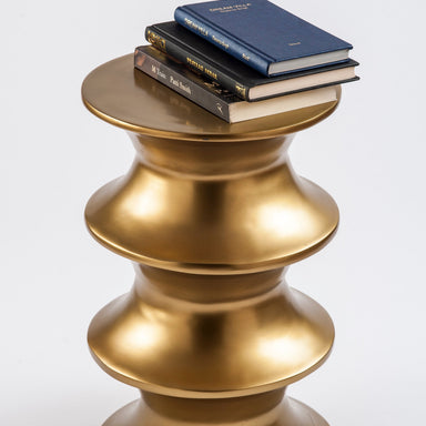 Ripple Side Table - Gold / Aluminium / 12’’ x 12’’ x 18’’ - Indoor Furniture