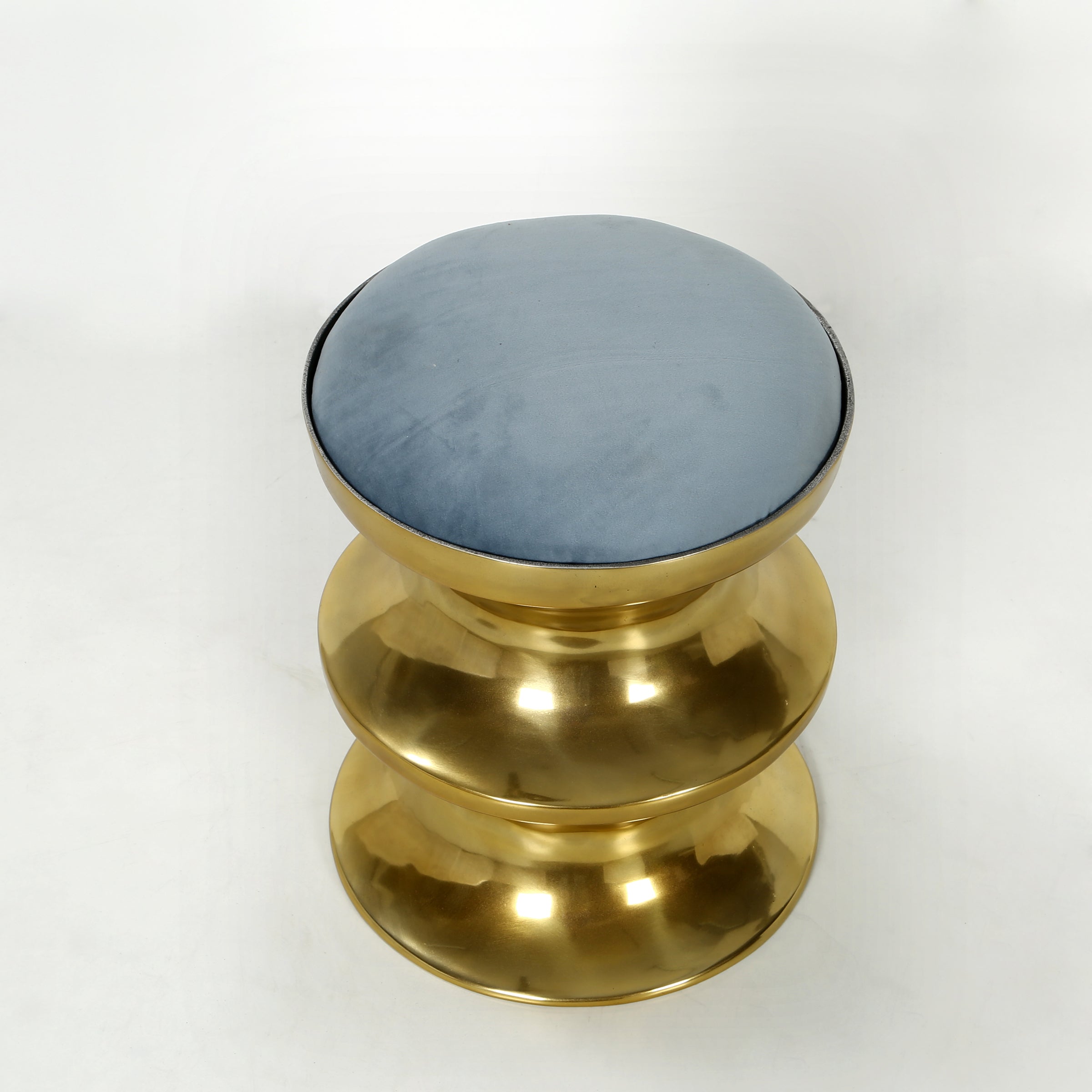 Ripple stool - Gold / Aluminium / 12’’ x 12’’ x 15’’ - Indoor Furniture