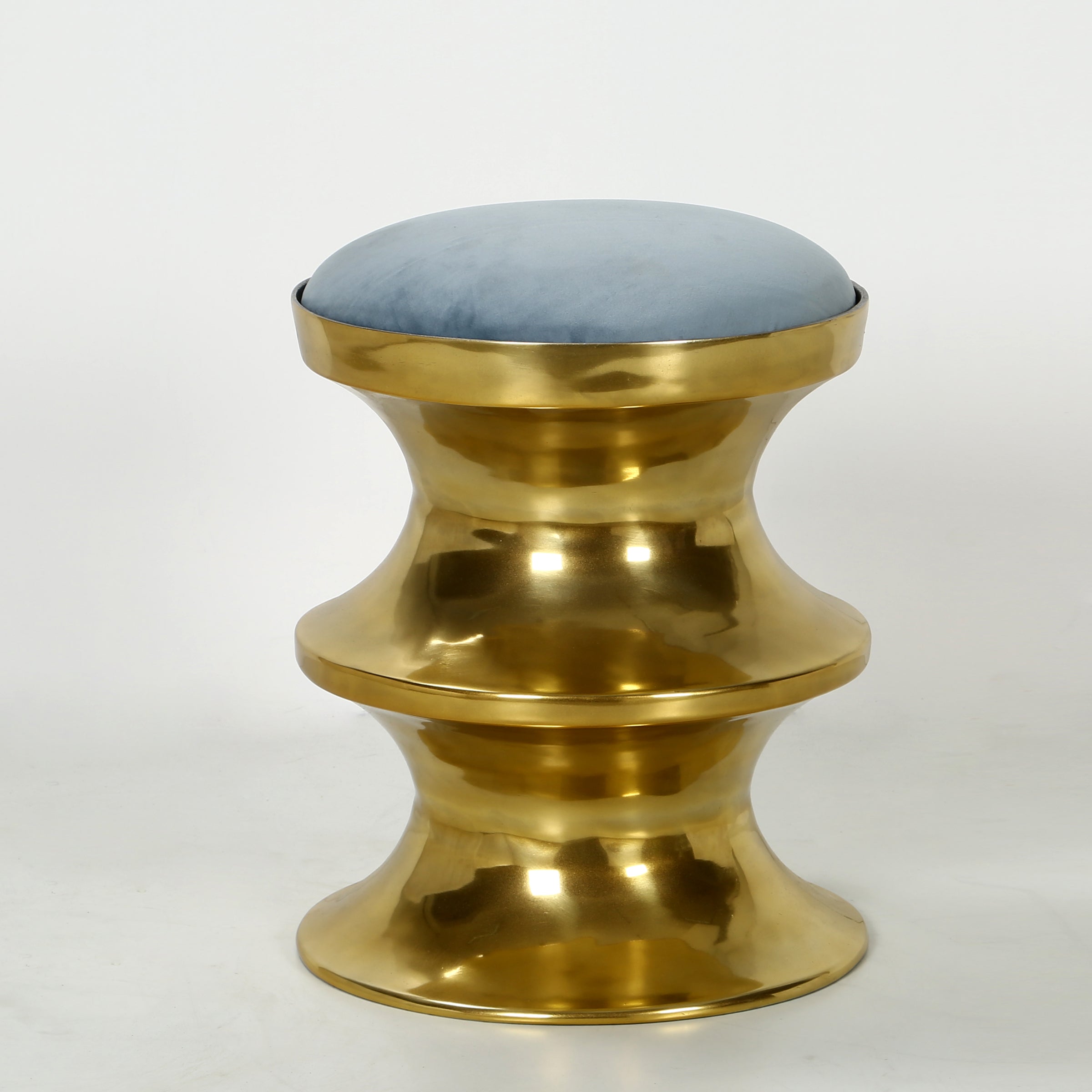 Ripple stool - Gold / Aluminium / 12’’ x 12’’ x 15’’ - Indoor Furniture