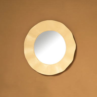 Ripple Wall Mirror - L:27 x W:2 x H:27 In inches / Metal and Mirror - Décor