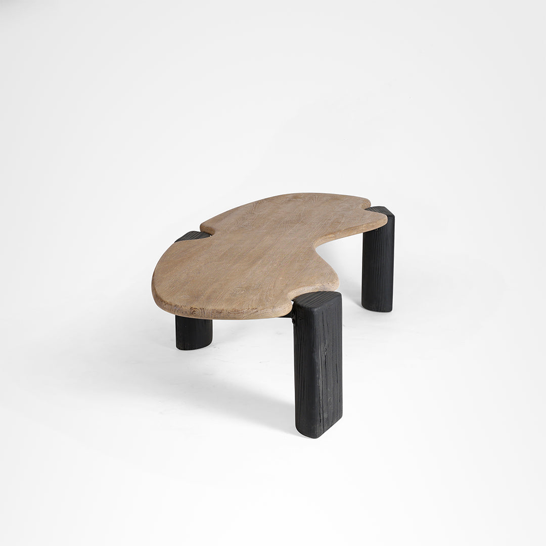 Riverbend Coffee Table - L:68x W:29 x H:17.5 In inches / Mango Wood Top and Pine Wood Base / Black - Indoor Furniture