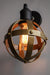 Riveted Antique Gold Wall Light Fixture Mid-Century Interior