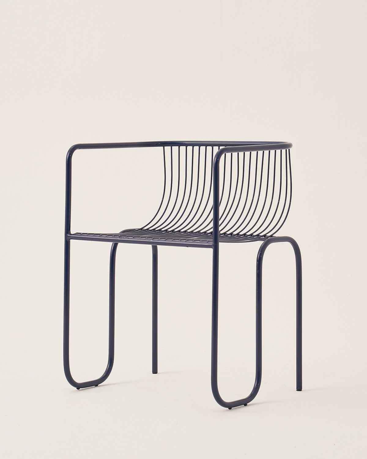 Riviera Chair - Blue / Mild Steel / 40L X 49W X 65H In Cms - Indoor Furniture