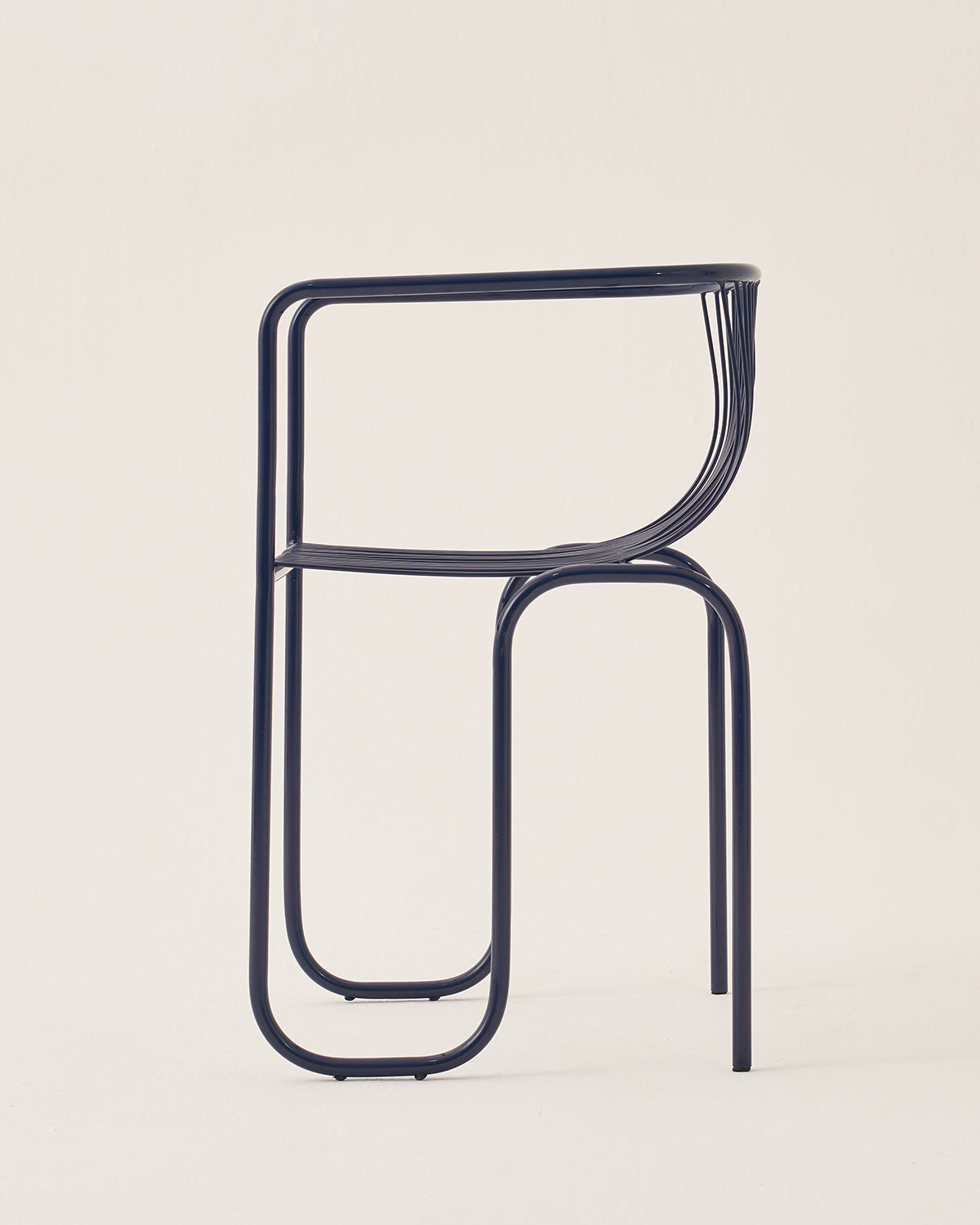 Riviera Chair - Blue / Mild Steel / 40L X 49W X 65H In Cms - Indoor Furniture