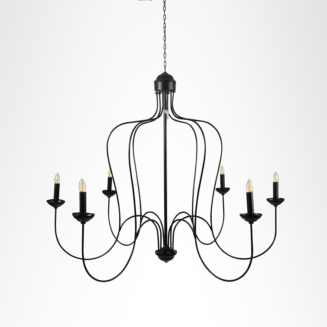 Coral Chandelier - Matte Black / Iron / 48’’Wx 48’’H - Lighting