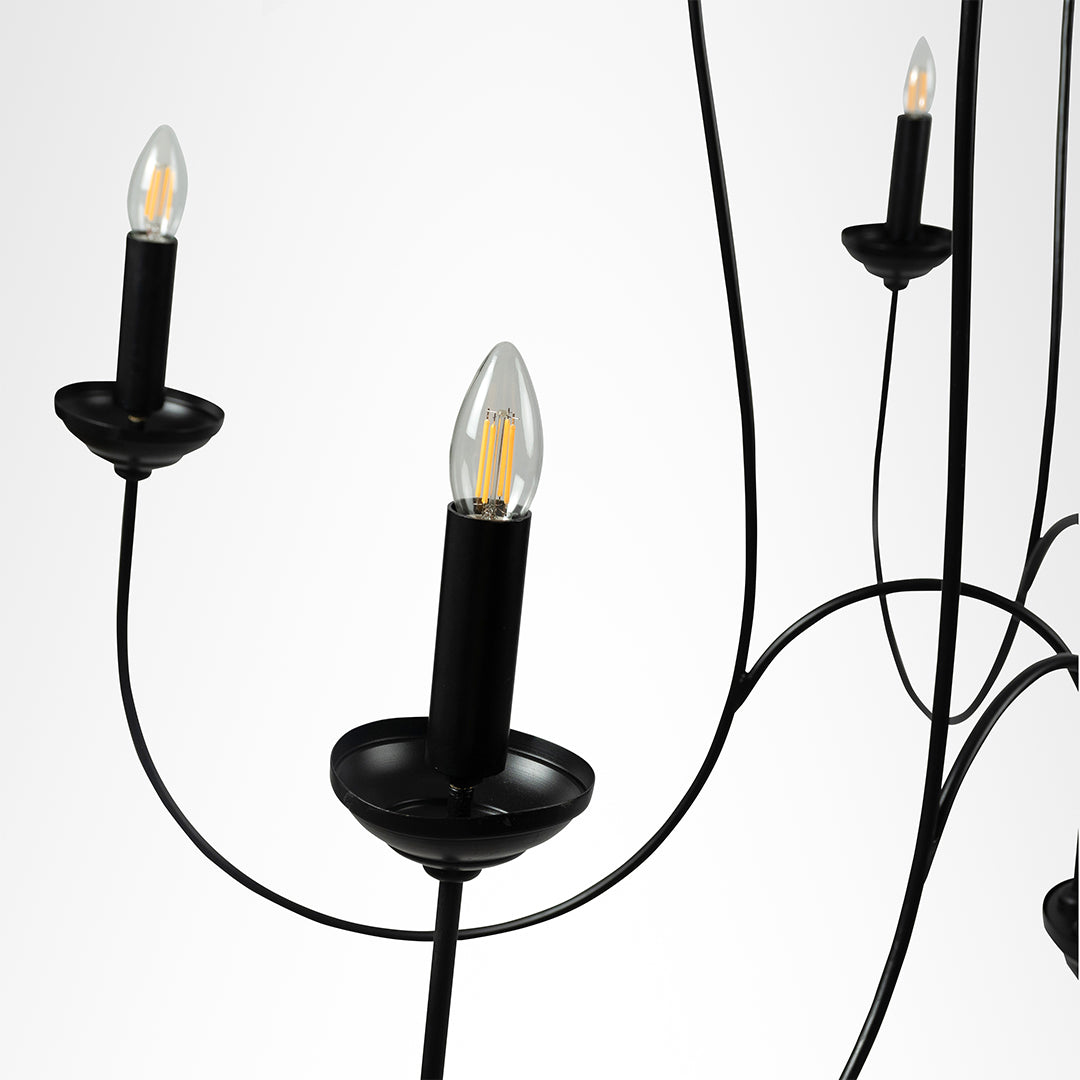 Coral Chandelier - Matte Black / Iron / 48’’Wx 48’’H - Lighting