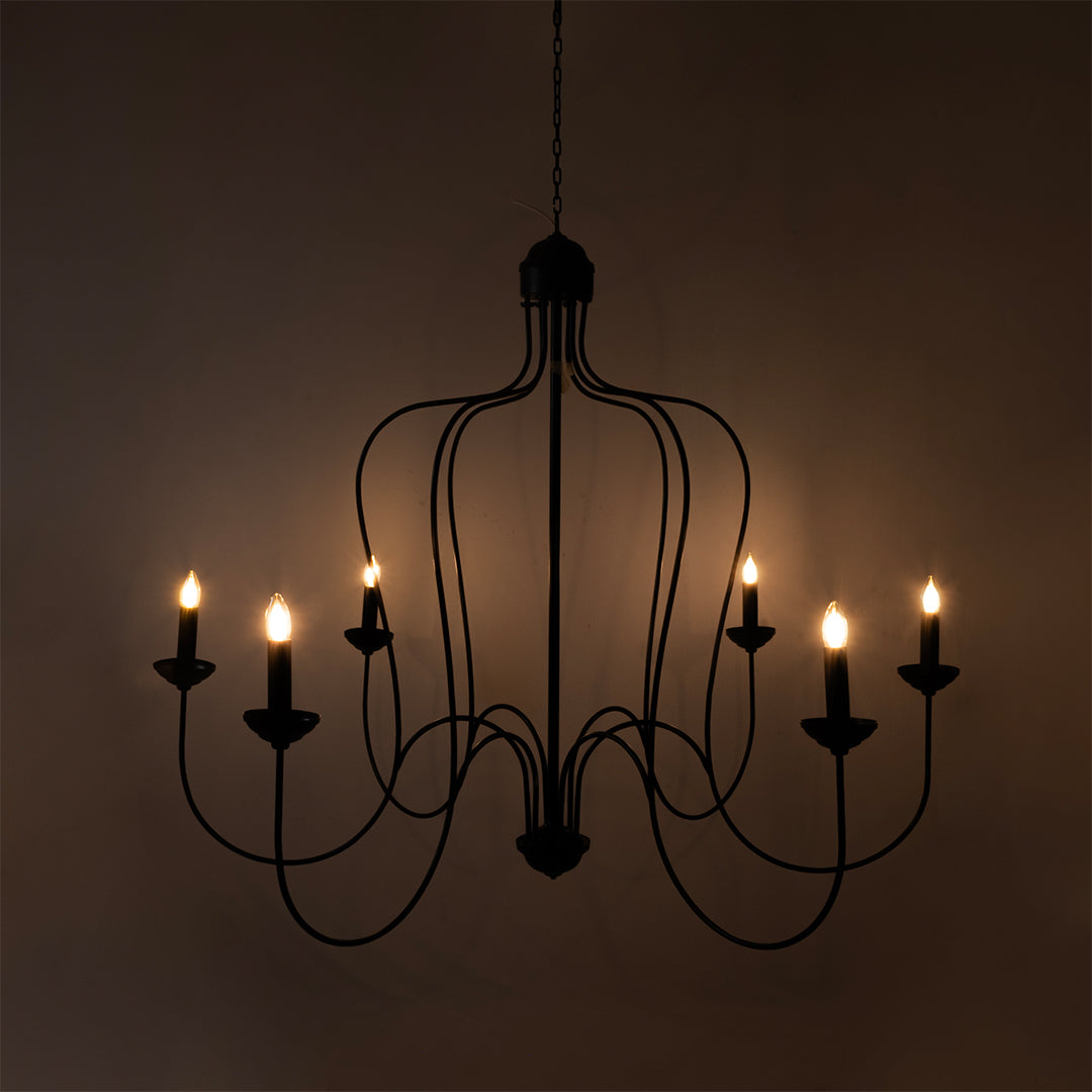 Coral Chandelier - Matte Black / Iron / 48’’Wx 48’’H - Lighting