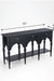 Riviera Console - L:63’’ x D:16’’ x H:35.5’’ / Black / Acacia Wood - Furniture