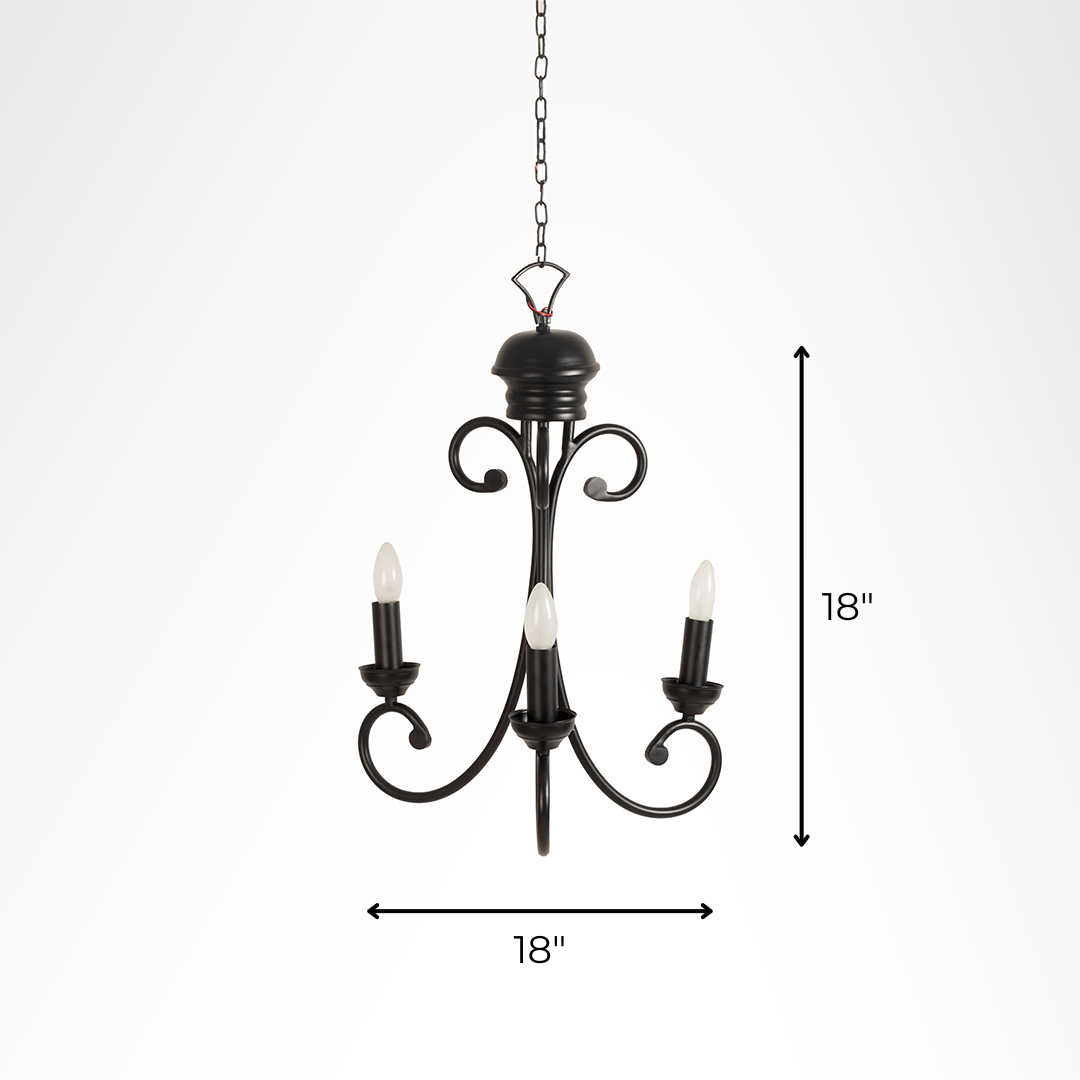 Riviera Pendant Lamp - Matte Black / Iron / 18’’Dia x 18’’H - Lighting