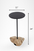 Rock Side Table - Black / Dia: 11’’ H:24 ’ / Mild Steel and Granite - Indoor Furniture