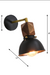 Rodeo Drive Rustic Metal and Wood Wall Sconce - Black / Teak Wood / Dia - 6 inches - Lighting