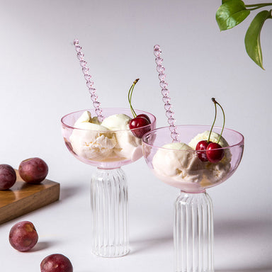 Roseate Glass / Dessert Bowl - Set of 4 - Decor