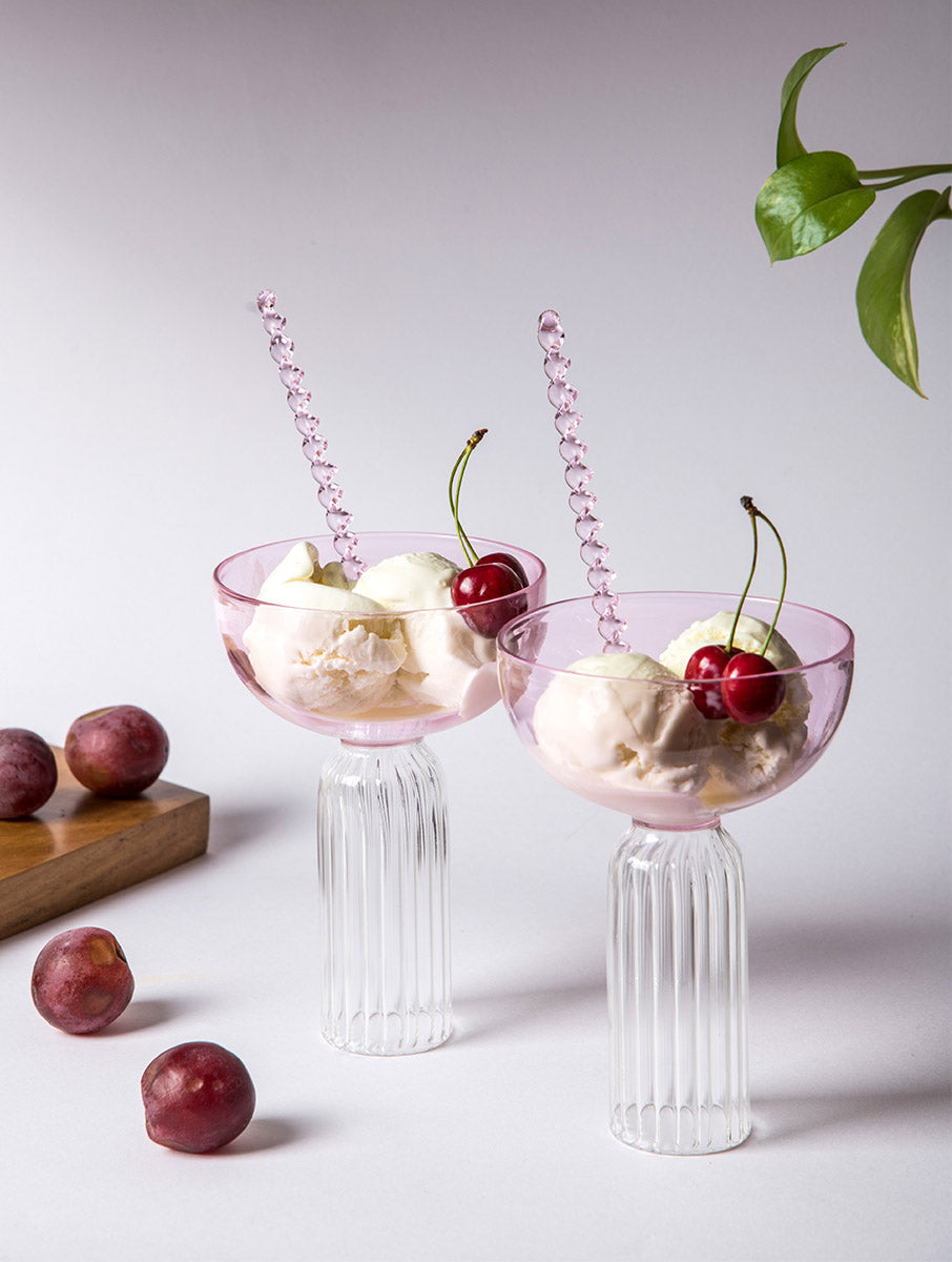 Roseate Glass / Dessert Bowl - Set of 4 - Decor