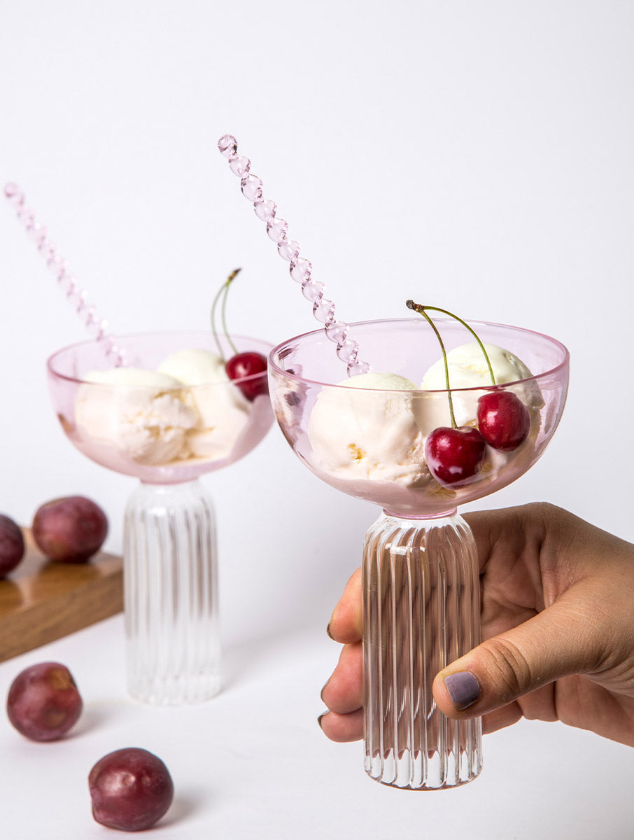 Roseate Glass / Dessert Bowl - Set of 4 - Decor