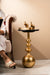 Royal Granite Accent Table - Golden / 31 x W:31 x H:56 In Cms / Marble & Aluminium - Indoor Furniture