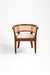 Ruby Lounge Chair - W: 27.5’’ D: 22.5’’ H: 29’’ SH: 18’’ / Light Walnut and Beige / Acacia Wood Natural Cane