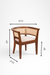 Ruby Lounge Chair - W: 27.5’’ D: 22.5’’ H: 29’’ SH: 18’’ / Light Walnut and Beige / Acacia Wood Natural Cane