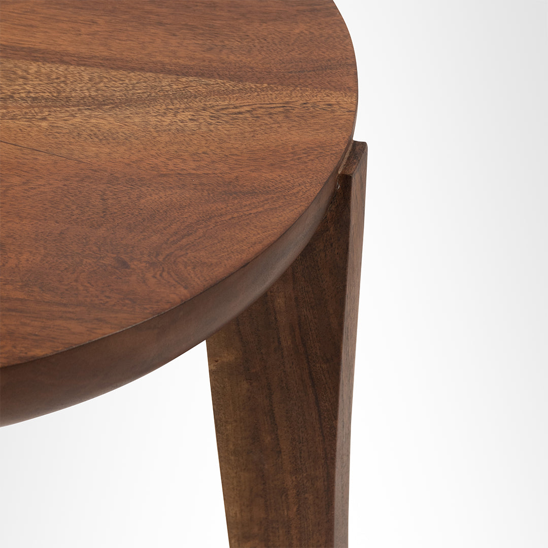Ruby Side Table - Walnut / Acacia Wood / H: 20’’ W: 18’’ - Indoor Furniture