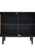 Rush Weave Black Colour Storage Cabinet - Black Matte Finish / Plywood, teak veneer, teak wood and jute / L: 38’’ W:
