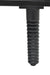 Rush Weave Black Colour Storage Cabinet - Black Matte Finish / Plywood, teak veneer, teak wood and jute / L: 38’’ W: