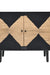 Rush Weave Black Colour Storage Cabinet - Black Matte Finish / Plywood, teak veneer, teak wood and jute / L: 38’’ W: