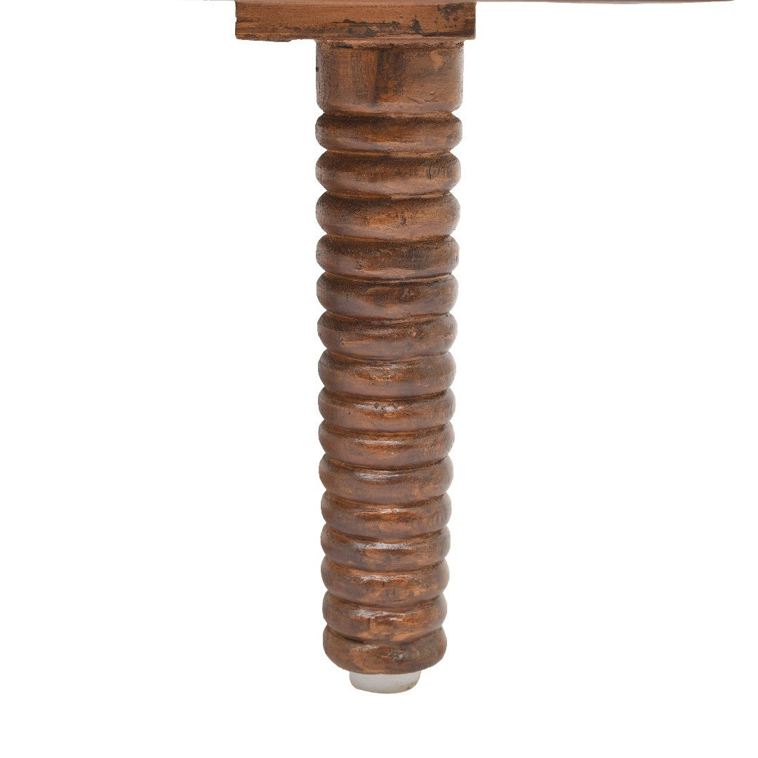Rush Weave Teak Colour Storage Cabinet - Teak Matte Finish / Plywood, teak veneer, teak wood and jute / L: 38’’ W: 22’’