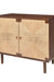 Rush Weave Teak Colour Storage Cabinet - Teak Matte Finish / Plywood, teak veneer, teak wood and jute / L: 38’’ W: 22’’