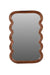 Sable Teak Wood Wall Mirror - Brown / Teakwood and mirror / L: 17.5’’ W: 1.5’’ H: 27.5’’ - Decor