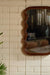 Sable Teak Wood Wall Mirror - Brown / Teakwood and mirror / L: 17.5’’ W: 1.5’’ H: 27.5’’ - Decor