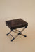 Saddle Pouf - L 20.5” x D 16.5” x H19.5” / Mild Steel, Jute, Cowhide Upholstery - Stool
