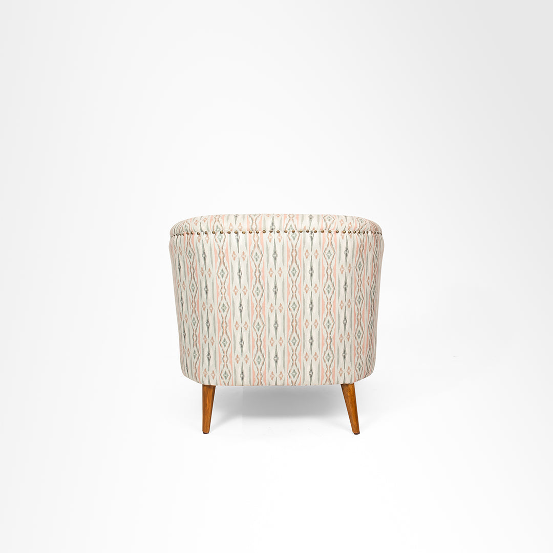 Sakura Lounge Chair - W: 31.5’’ D: 30’’ H: 31’’ SH: 16’’ / Cream / Fabric And Solid Beech Wood Legs - Indoor Furniture
