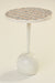Sambhal side table - Ivory / Pigmented Bone & Aluminium / 40L X 40W X 52H In Cms - Indoor Furniture