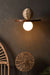 Satoi Teak Cane Pendant Lamp - Natural / Teakwood, iron and cane / D: 15’’ H (Shade): 12’’ - Lighting