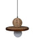 Satoi Teak Cane Pendant Lamp - Natural / Teakwood, iron and cane / D: 15’’ H (Shade): 12’’ - Lighting