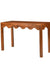 Scallop Teak Wood Console Table - Teak / Teakwood, cane and glass / L: 48’’ W: 18’’ H: 30’’ - Furniture