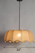 Scalloped Fabric Hanging Light - Beige / Fabric - Lighting