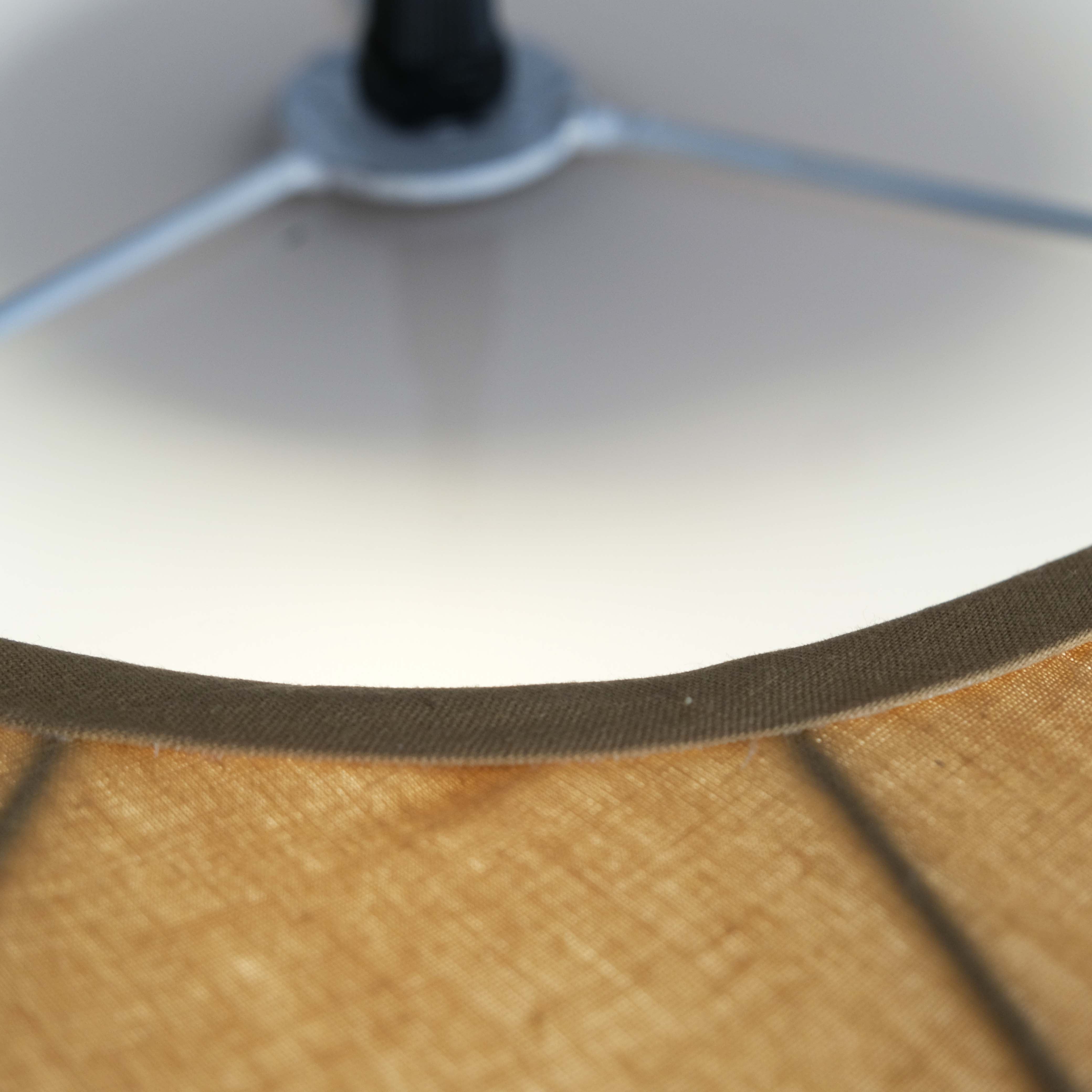 Scalloped Fabric Hanging Light - Beige / GI wire and Fabric - Lighting