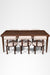 Scandi Dining Table Set Of 6 - Walnut and Pink / Acacia Wood / Table (L: 80’’ B: 39’’ H: 29’’) & Chair (W: 20’’ D: 20’’