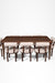 Scandi Dining Table Set Of 8 - Walnut and Pink / Acacia Wood / Table (L: 80’’ B: 39’’ H: 29’’) & Chair (W: 20’’ D: 20’’