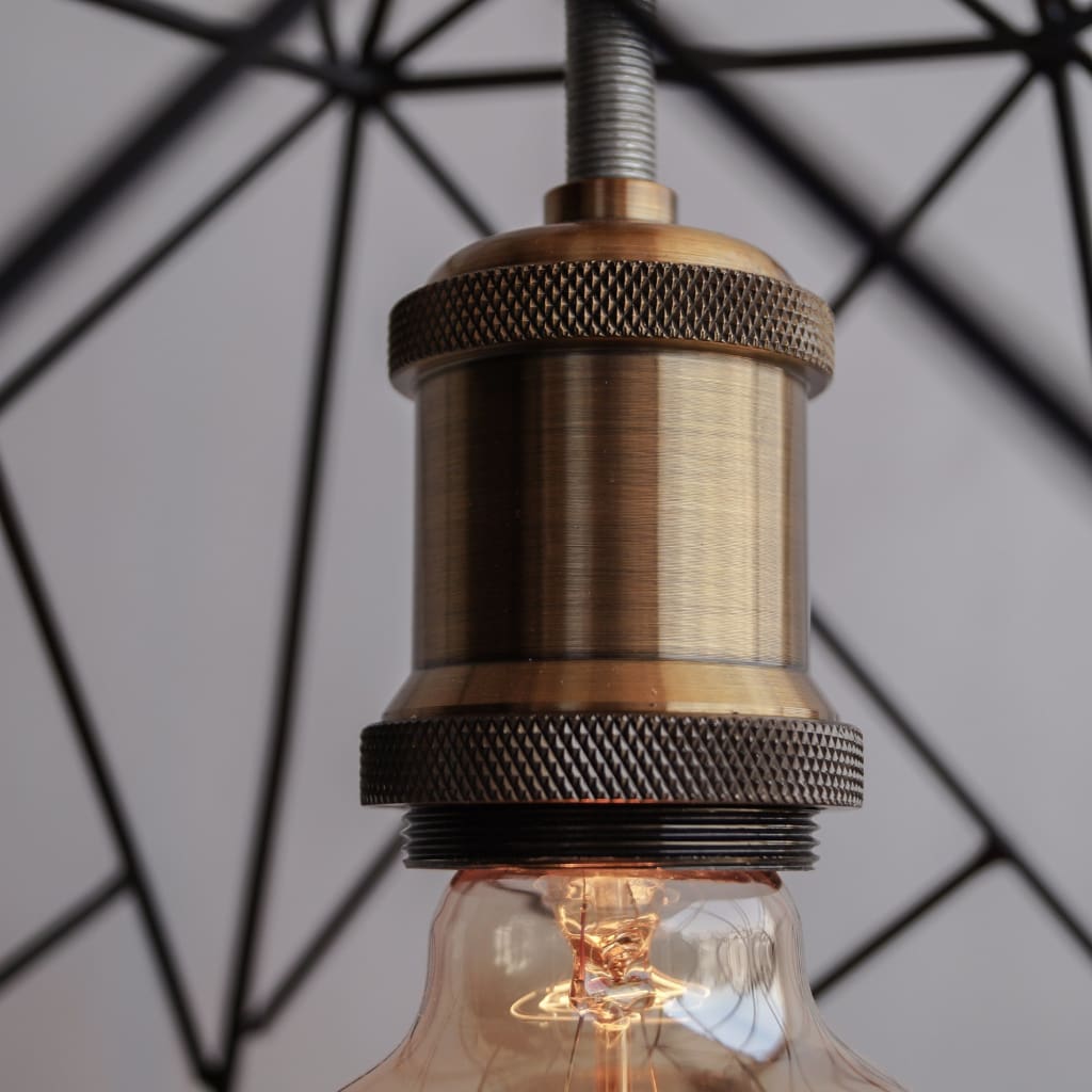 Scandinavian Design Trend - Geometric Industrial Decor Pendant Cage Lamp