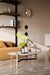 Schuster Chantilly Coffee Table - L:34’’ x B:34’’ x H:14’’ In Inches / Mirror Buffing Banswada White Top; Black Powder