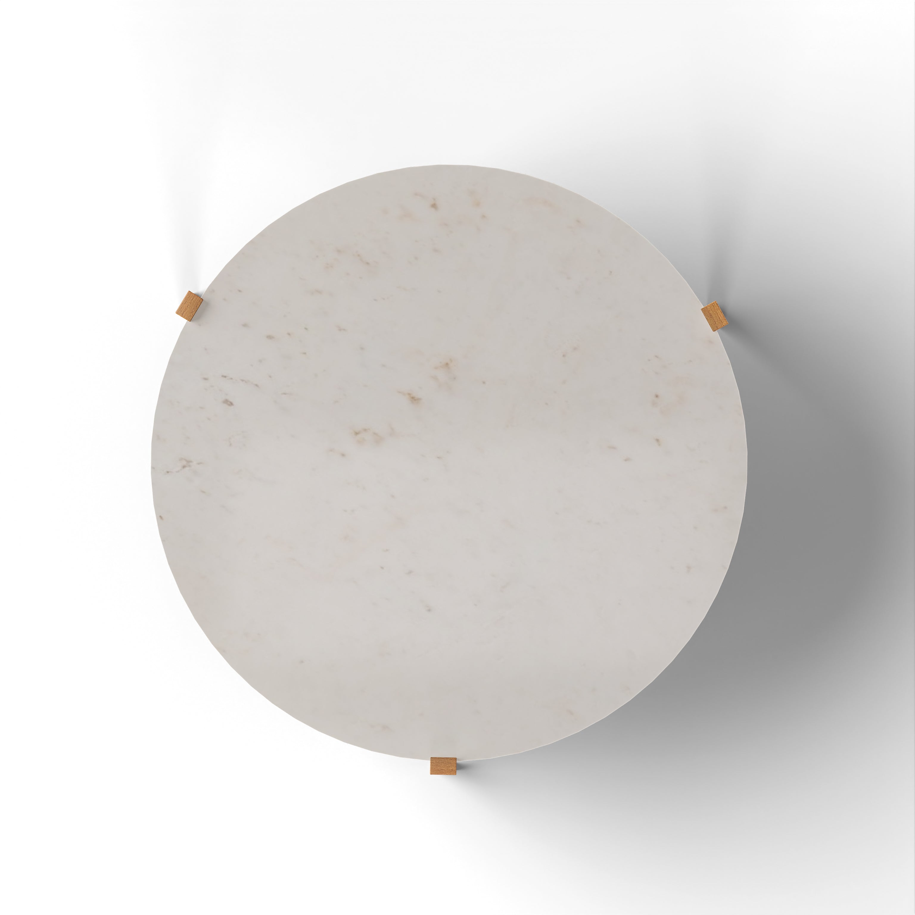 Schuster Chantilly Coffee Table - L:34’’ x B:34’’ x H:14’’ In Inches / Mirror Buffing Banswada White Top; Black Powder